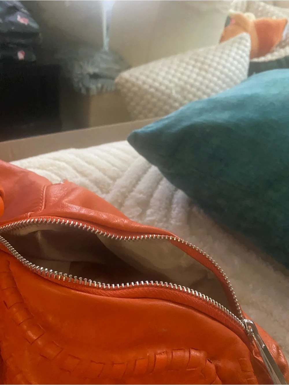 Fenn Wright Manson Braided-Detail Hobo Bag - Orange